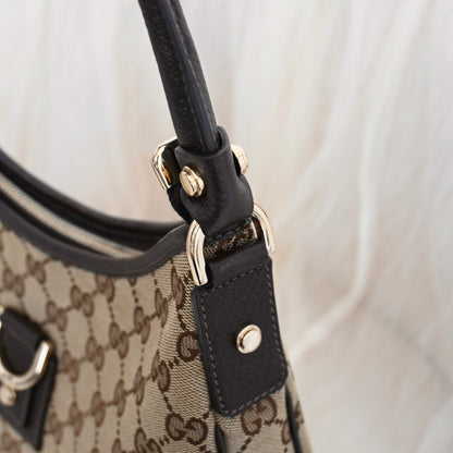 Gucci Abbey Canvas D Ring Hobo Bag