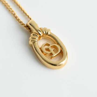 Christian Dior Vintage Oval Necklace Earclips Set