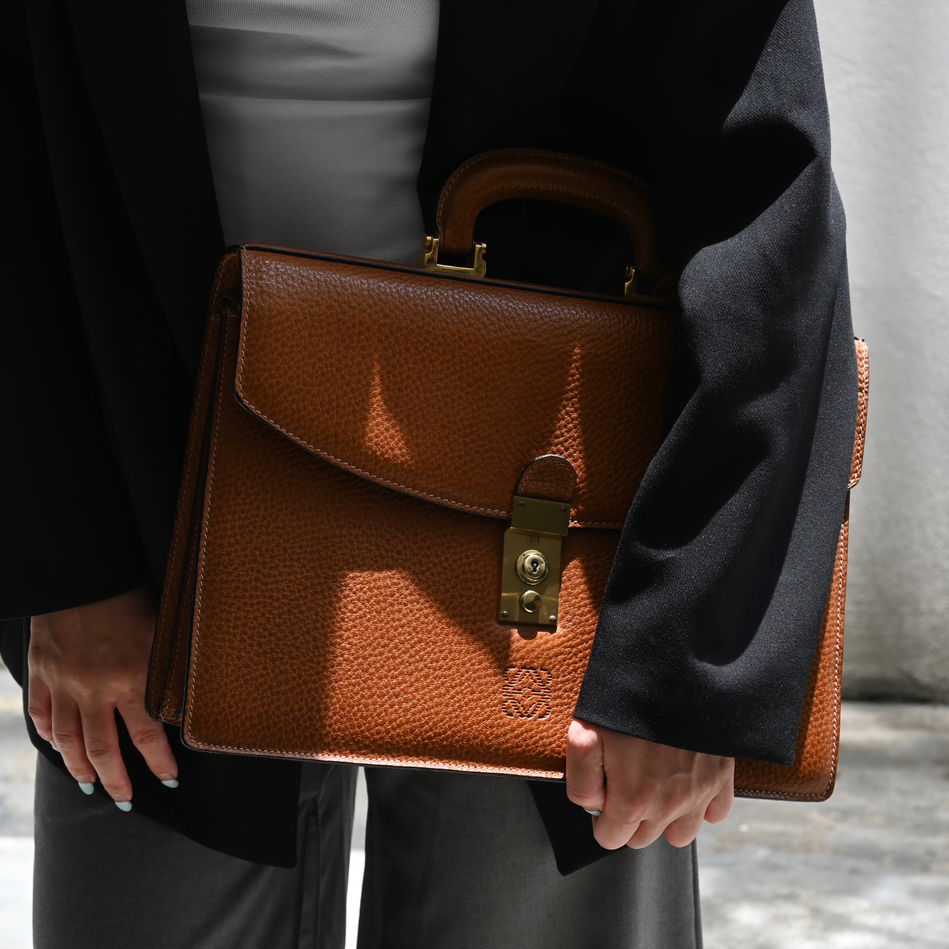 Loewe Anagram Briefcase Document Bag - Leluxe Vintage Sdn. Bhd.