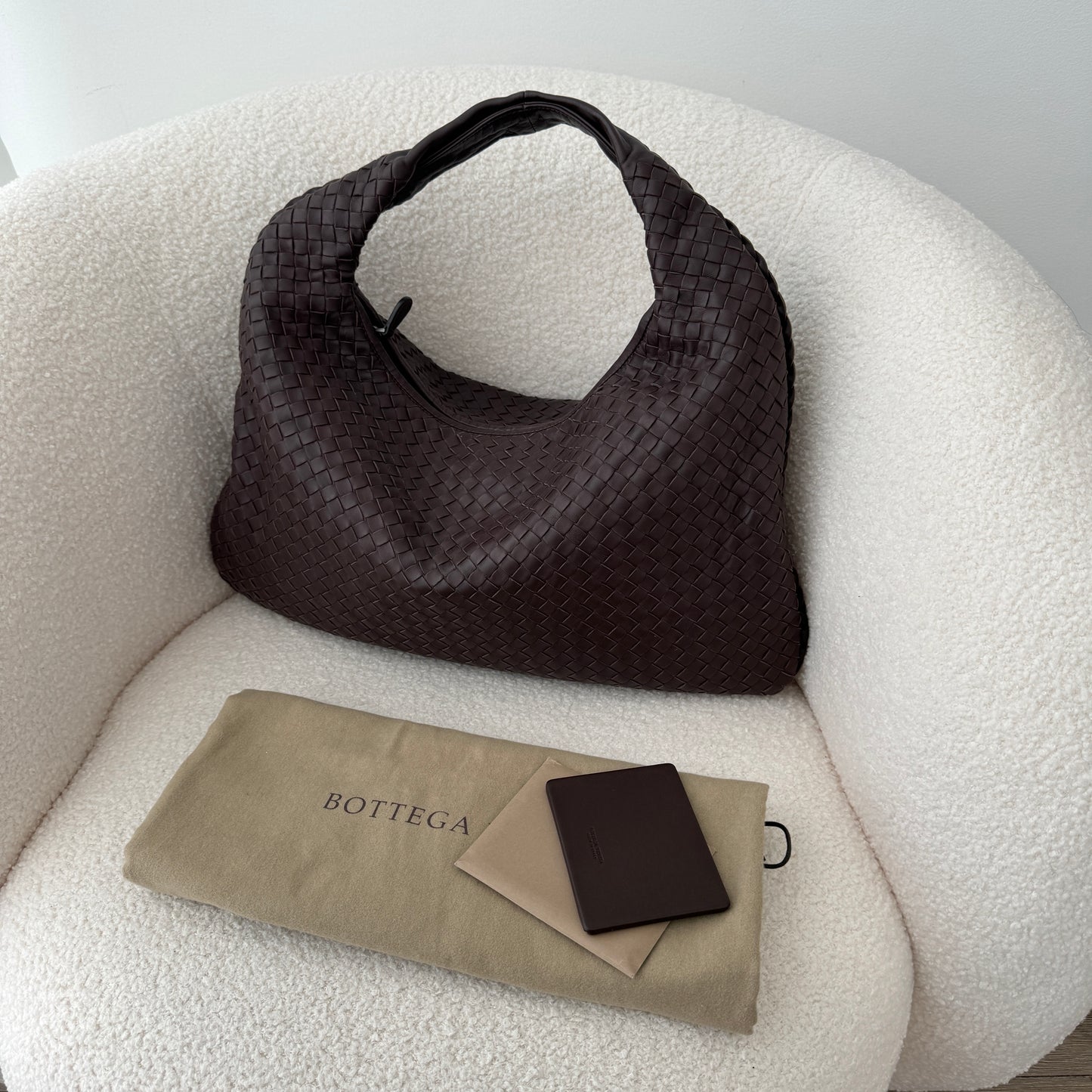 Bottega Veneta  Dark Brown Hobo Bag Medium