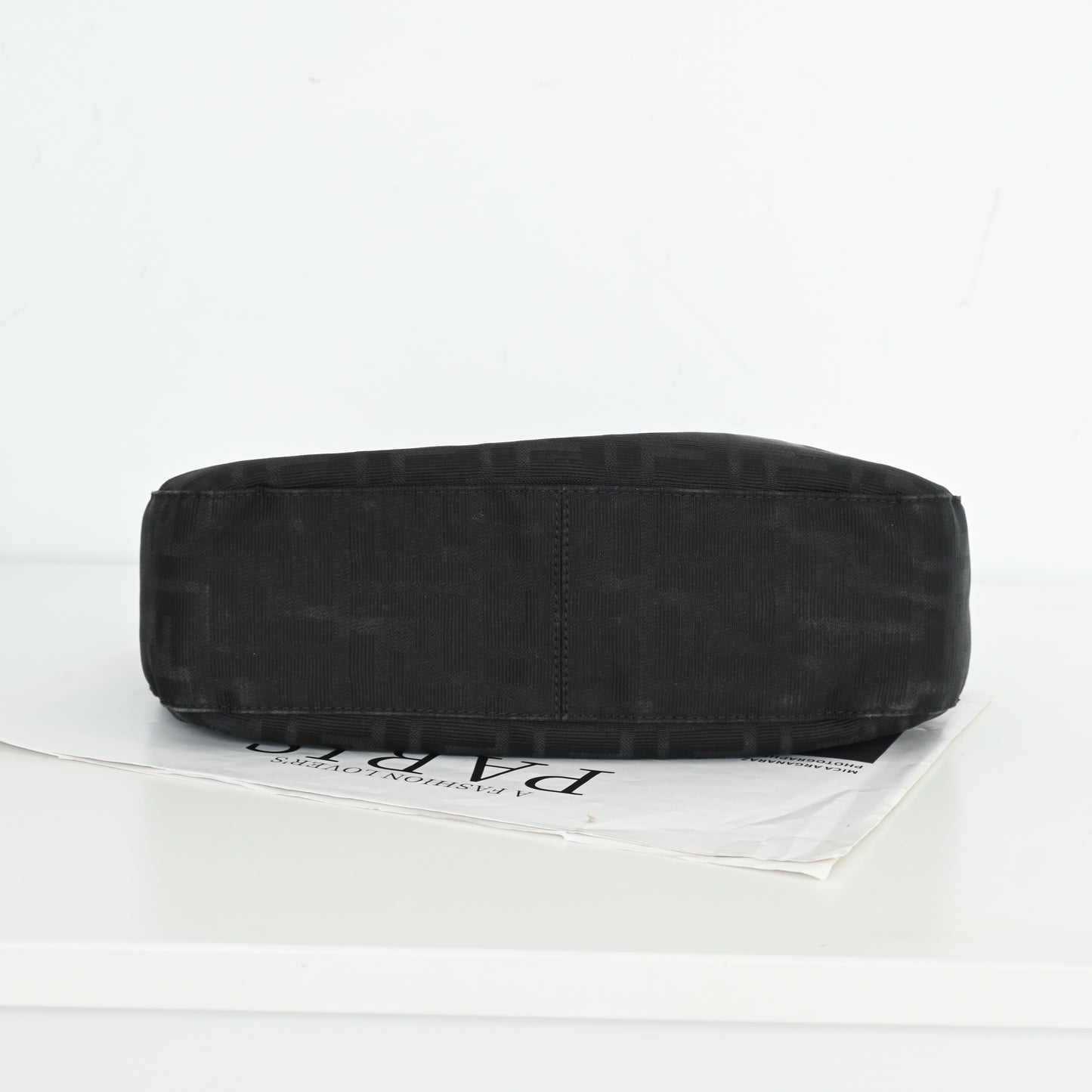 Fendi Zucca Black Canvas Shoulder Bag