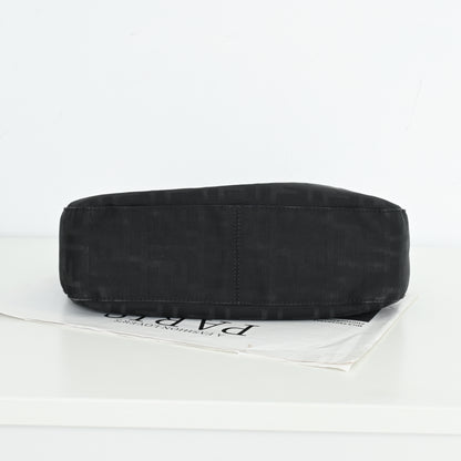 Fendi Zucca Black Canvas Shoulder Bag