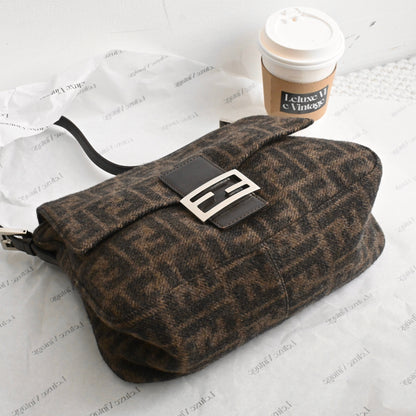 Fendi Zucca Mamma Baguette Cashmere