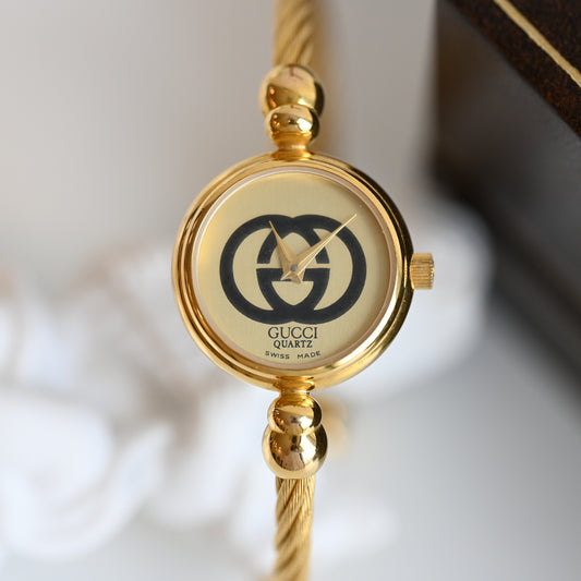 Gucci GG Gold Bangle Watch 2047L