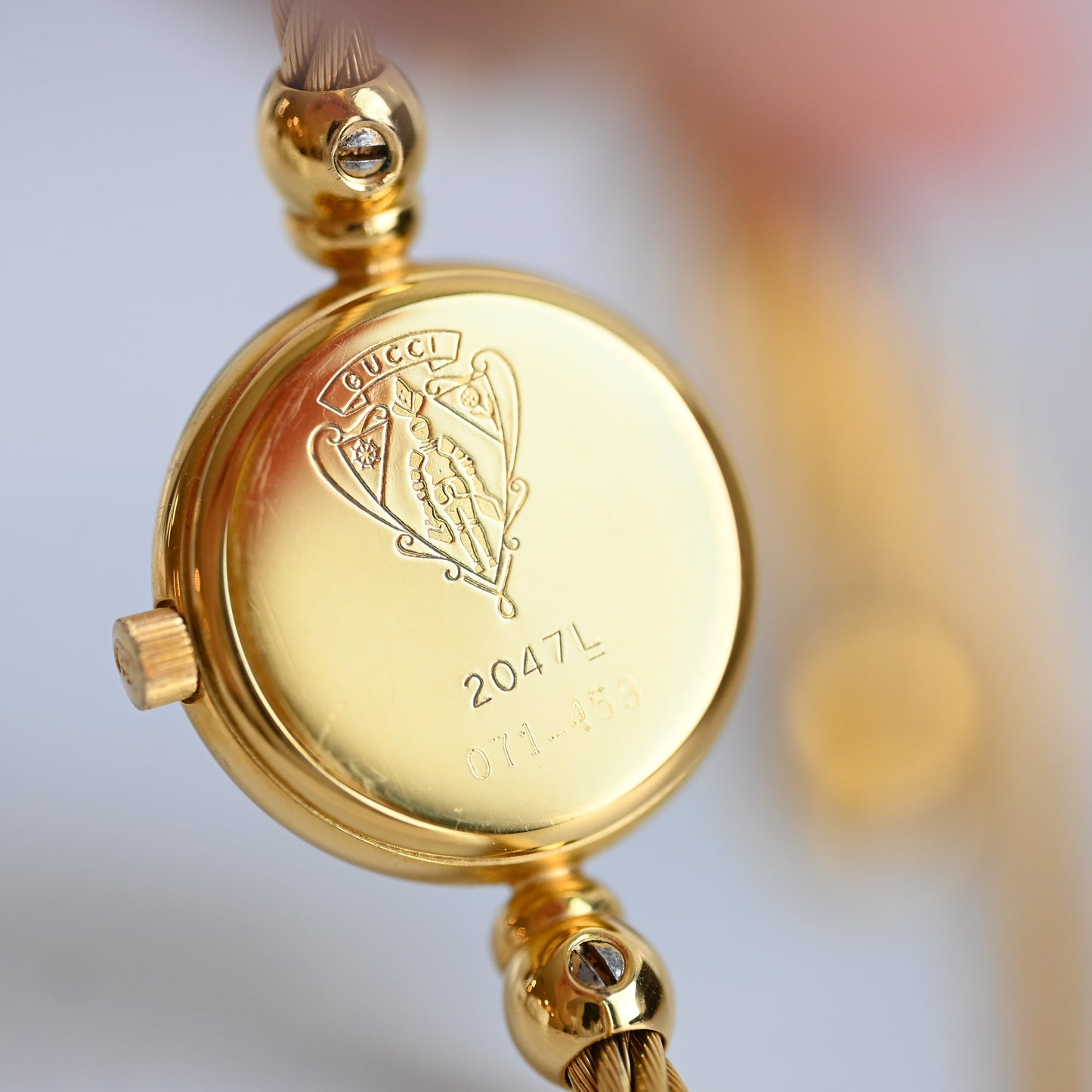 Gucci GG Gold Bangle Watch 2047L