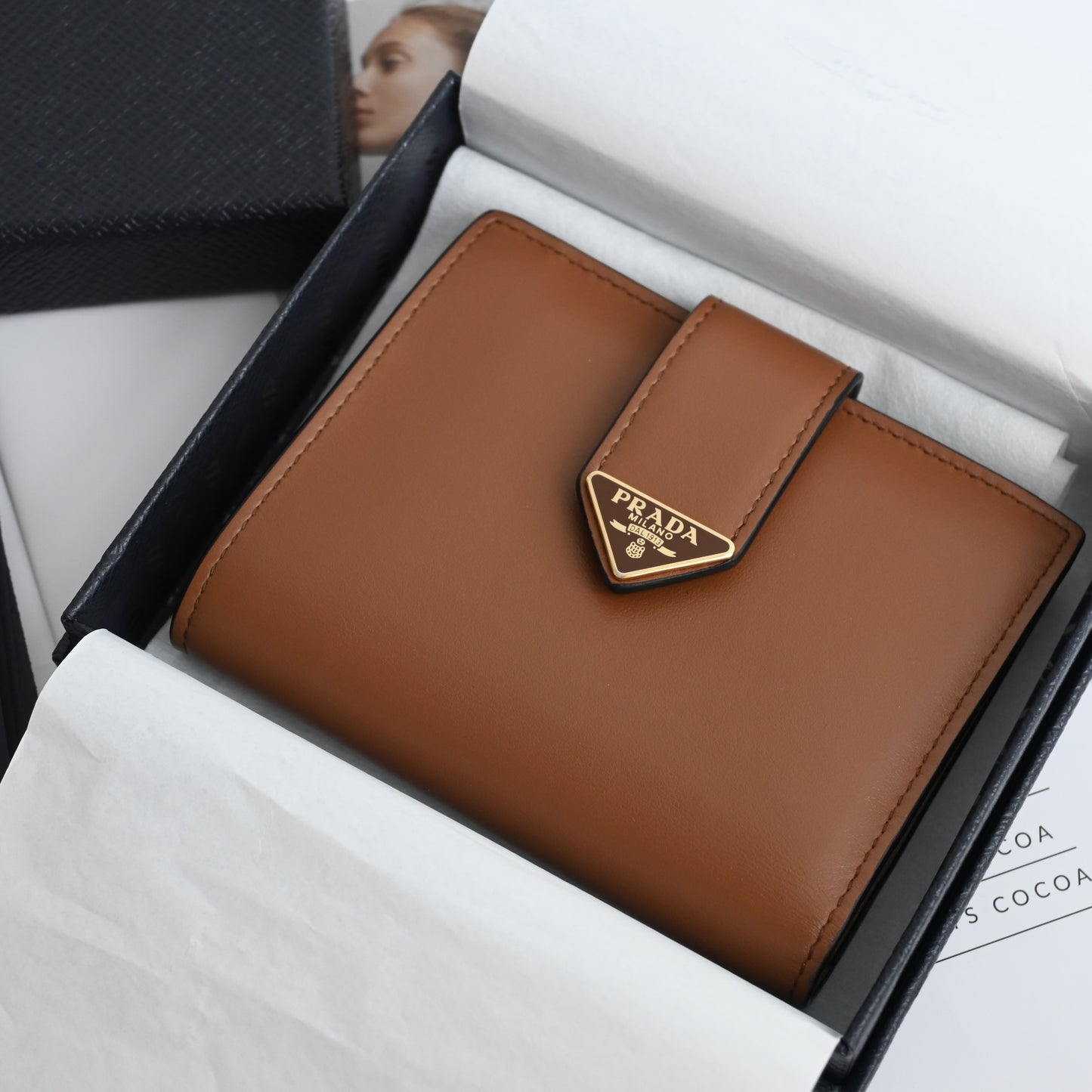 Prada 1MV204 Compact Wallet Leather