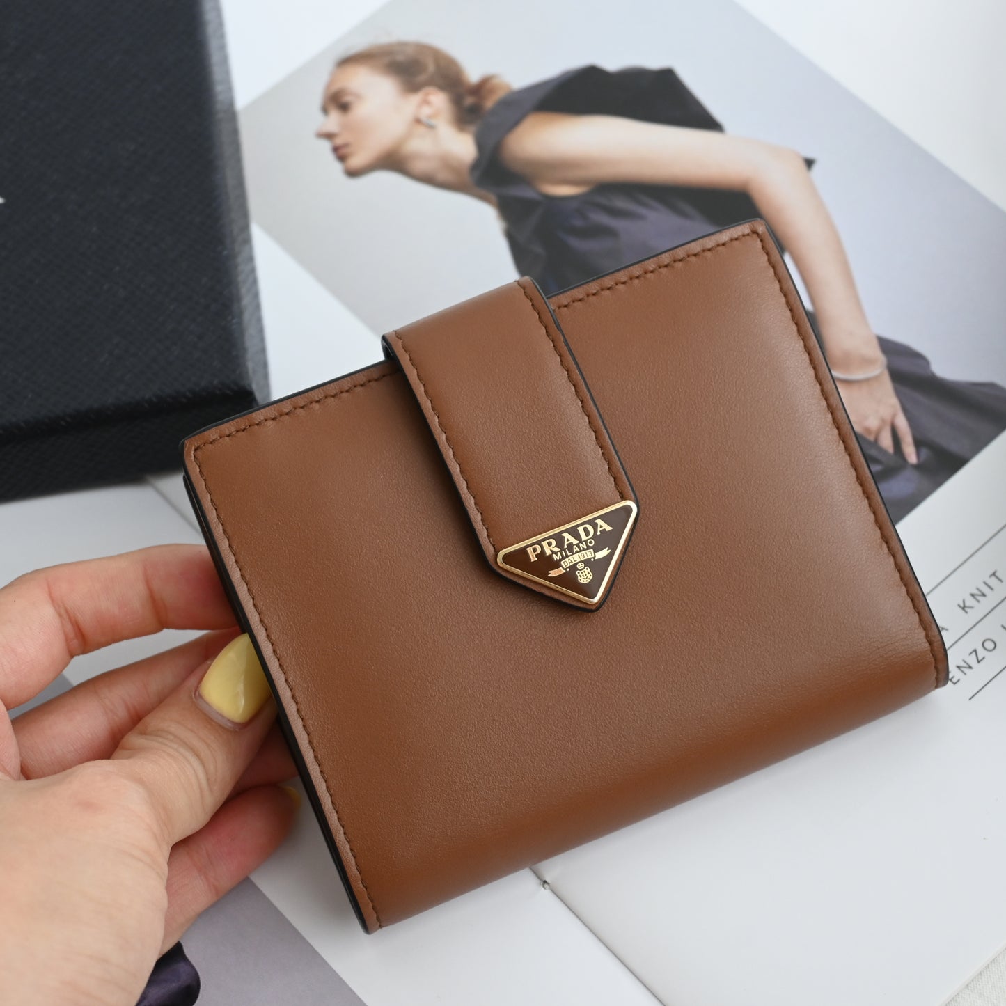 Prada 1MV204 Compact Wallet Leather