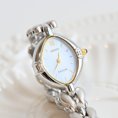 Seiko Exceline 1F20-6B60 MOP Dial