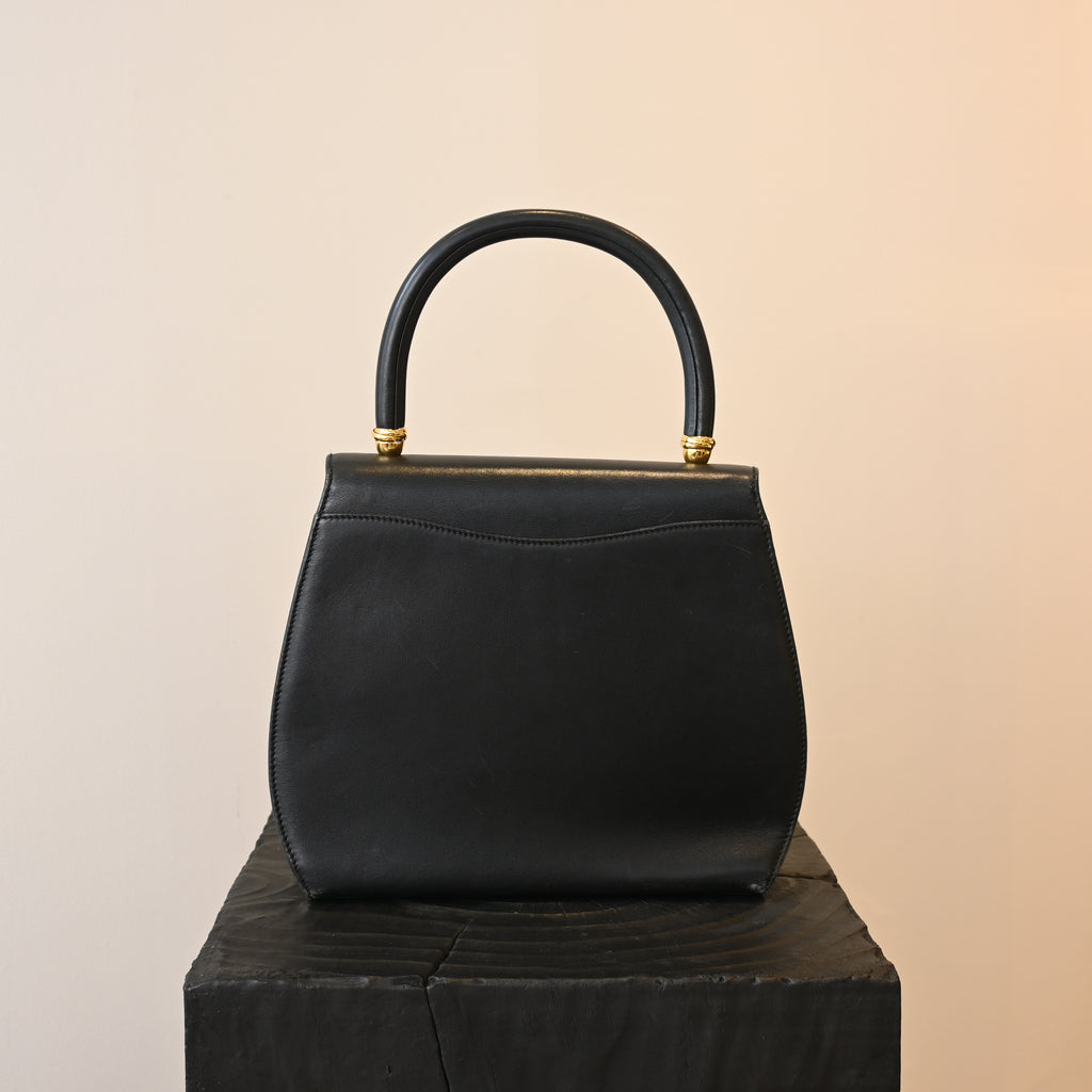 Cartier Panthere Black Leather Handbag - Leluxe Vintage Sdn. Bhd.