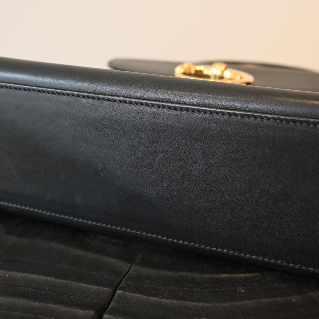 Cartier Panthere Black Leather Handbag - Leluxe Vintage Sdn. Bhd.
