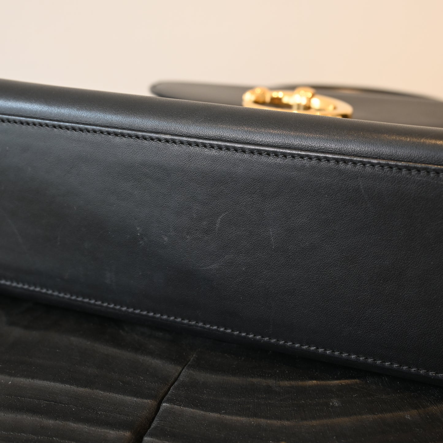 Cartier Panthere Black Leather Handbag