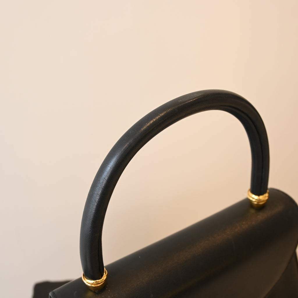 Cartier Panthere Black Leather Handbag - Leluxe Vintage Sdn. Bhd.