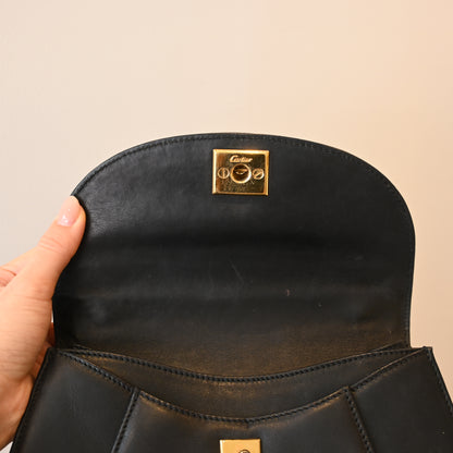 Cartier Panthere Black Leather Handbag