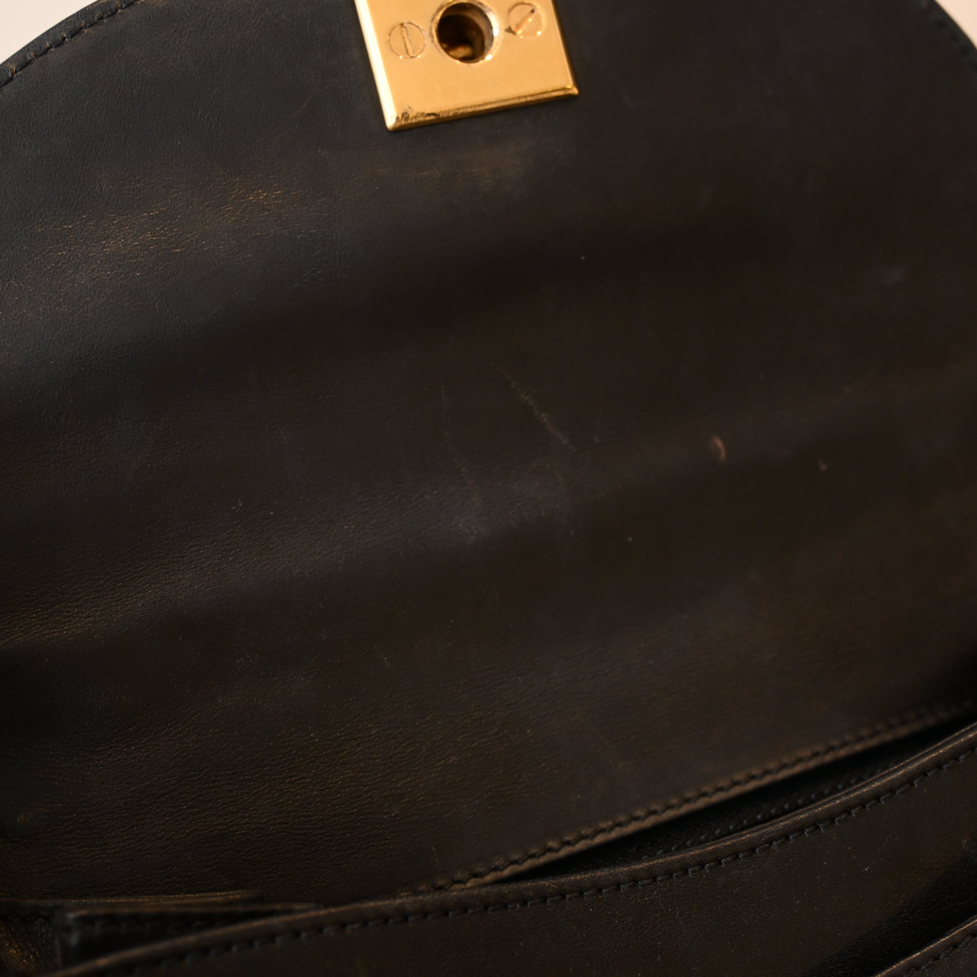 Cartier Panthere Black Leather Handbag - Leluxe Vintage Sdn. Bhd.