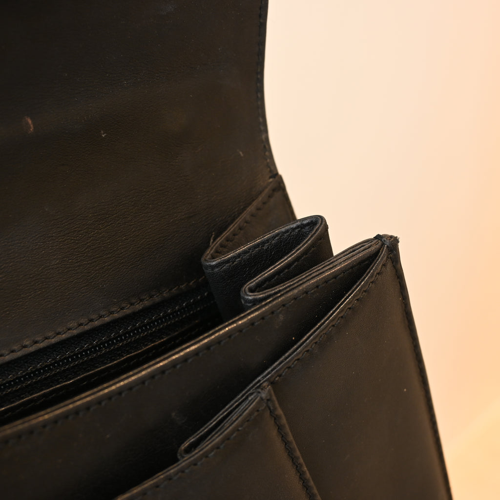 Cartier Panthere Black Leather Handbag - Leluxe Vintage Sdn. Bhd.