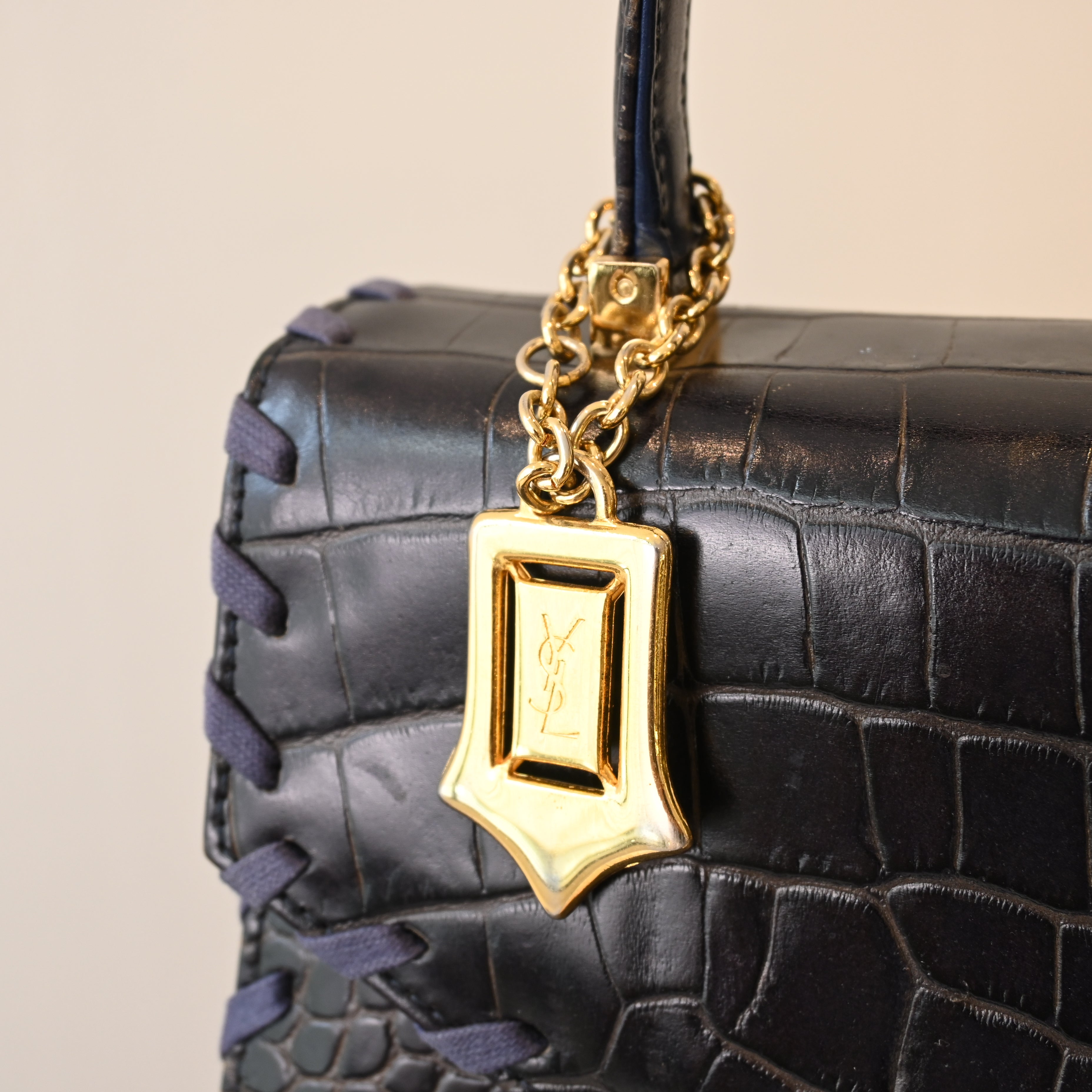Yves Saint Laurent Crocodile Leather Tote Bag - Leluxe Vintage Sdn. Bhd.