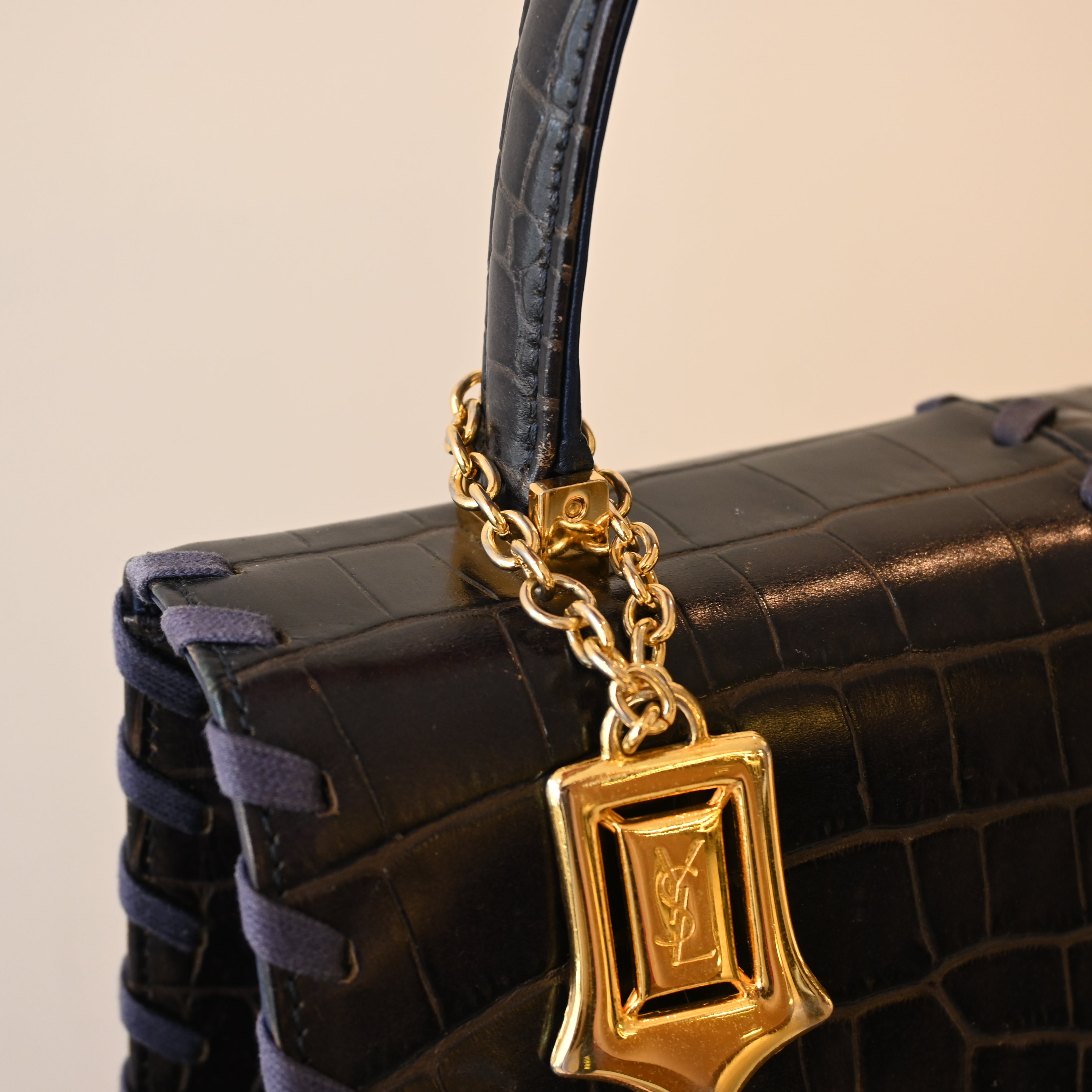 Yves Saint Laurent Crocodile Leather Tote Bag - Leluxe Vintage Sdn. Bhd.