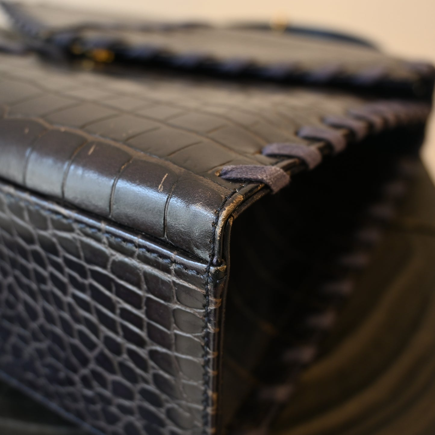 Yves Saint Laurent Crocodile Leather Tote Bag