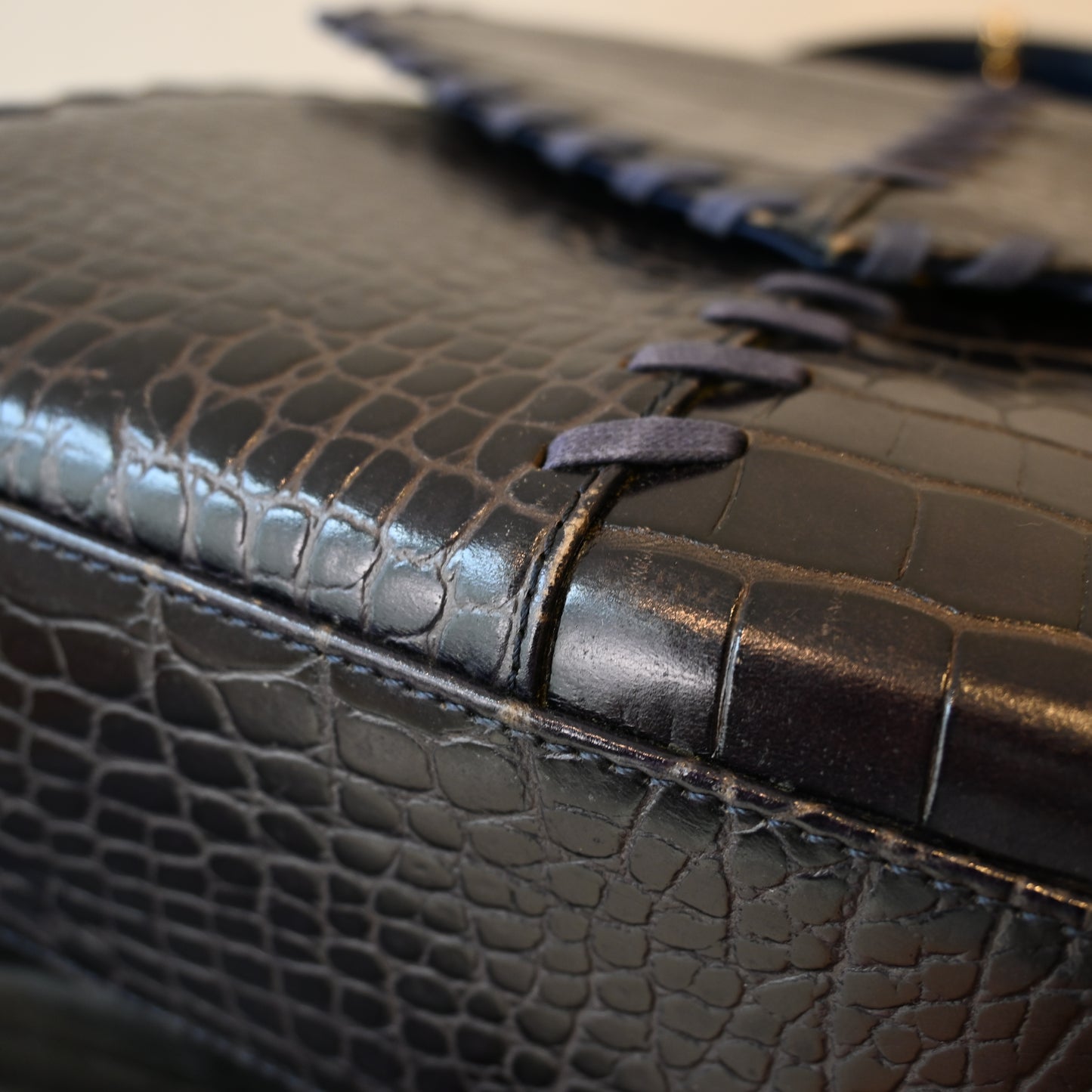 Yves Saint Laurent Crocodile Leather Tote Bag