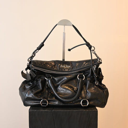 Miu Miu Vitello Lux Bow Bag