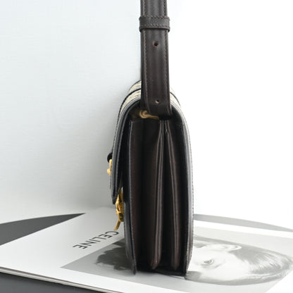 Celine Macadam Triomphe Brown Shoulder Bag