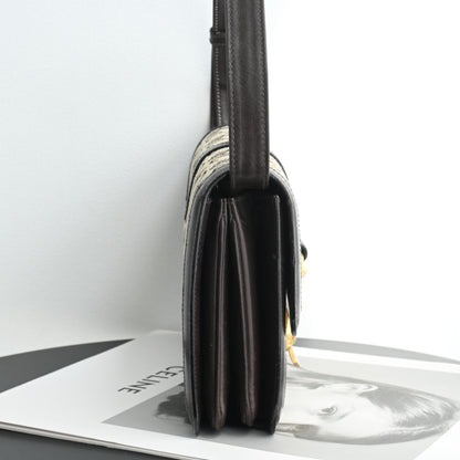 Celine Macadam Triomphe Brown Shoulder Bag
