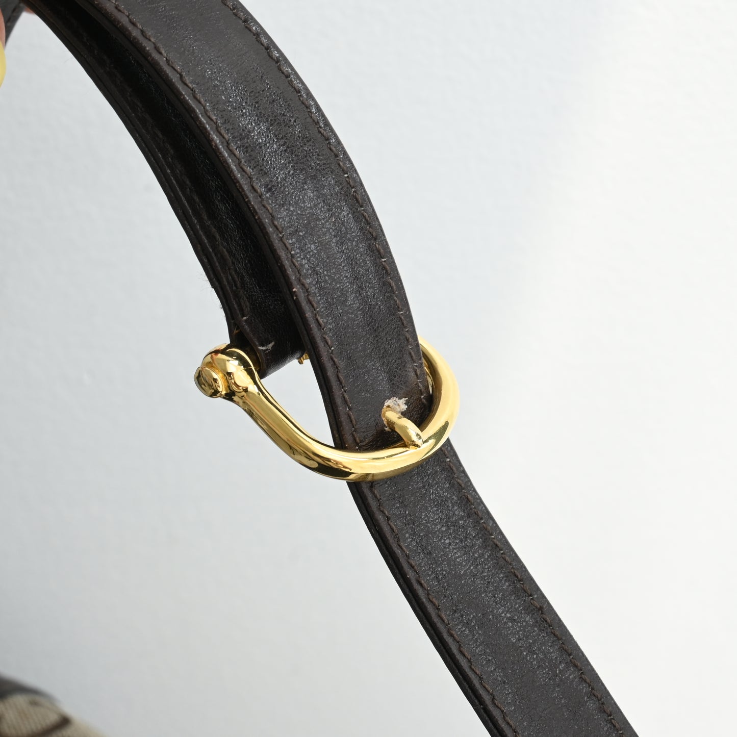 Celine Macadam Triomphe Brown Shoulder Bag