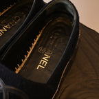 Chanel Black Tweed Leather Flats Espadrilles - Leluxe Vintage Sdn. Bhd.