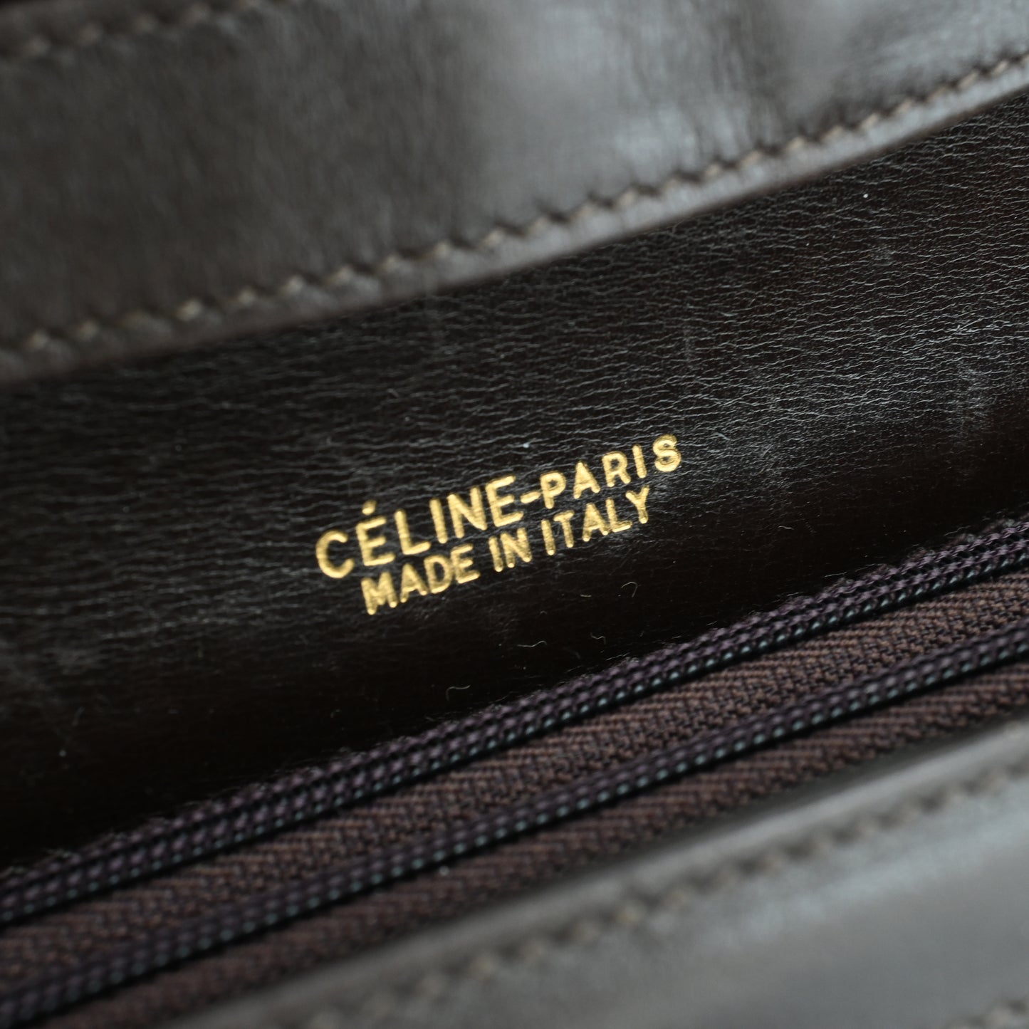 Celine Macadam Triomphe Brown Shoulder Bag