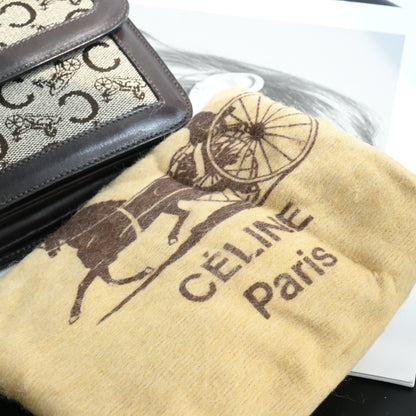 Celine Macadam Triomphe Brown Shoulder Bag