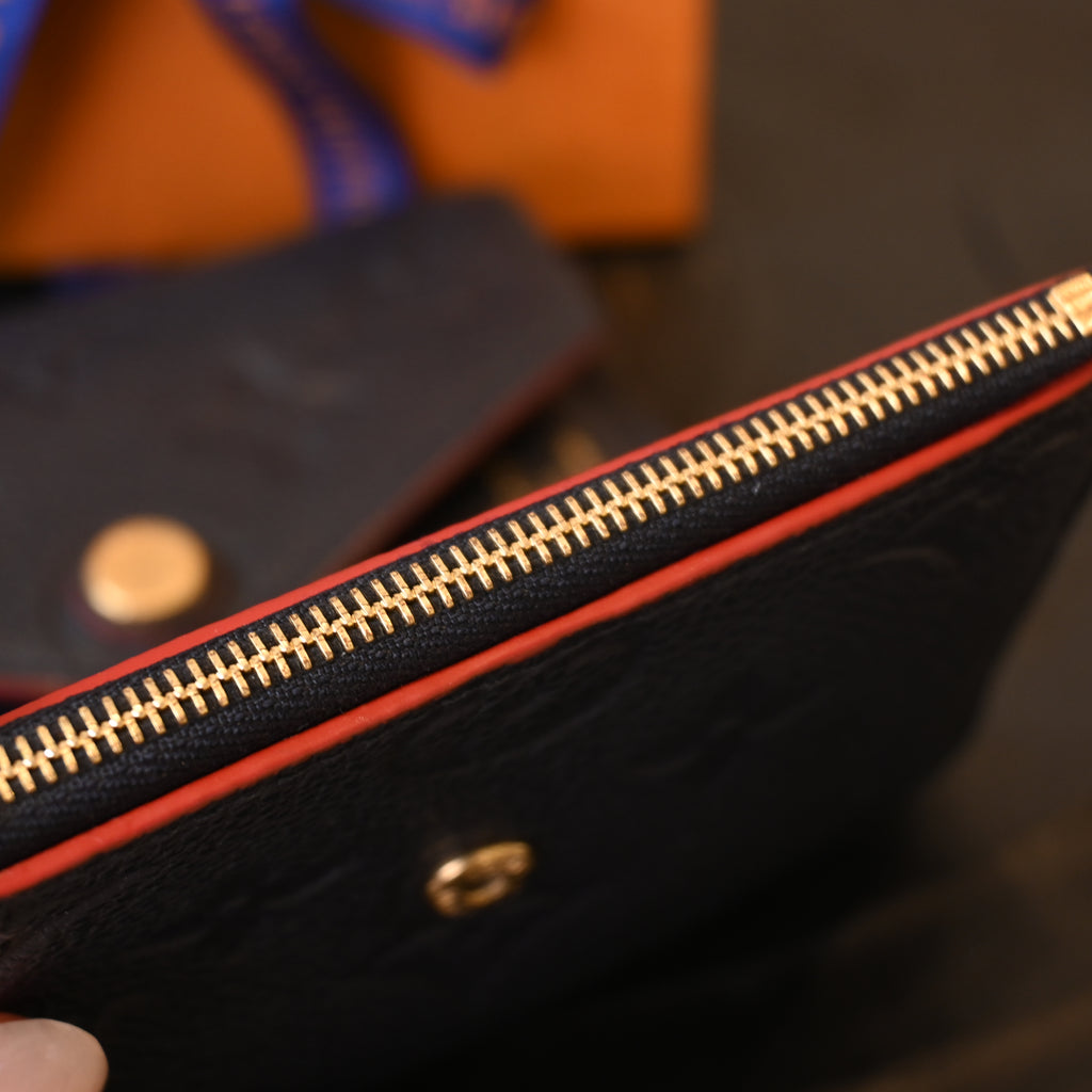 Louis Vuitton Victorine Wallet Navy Embossed Monogram Empreinte - Leluxe Vintage Sdn. Bhd.