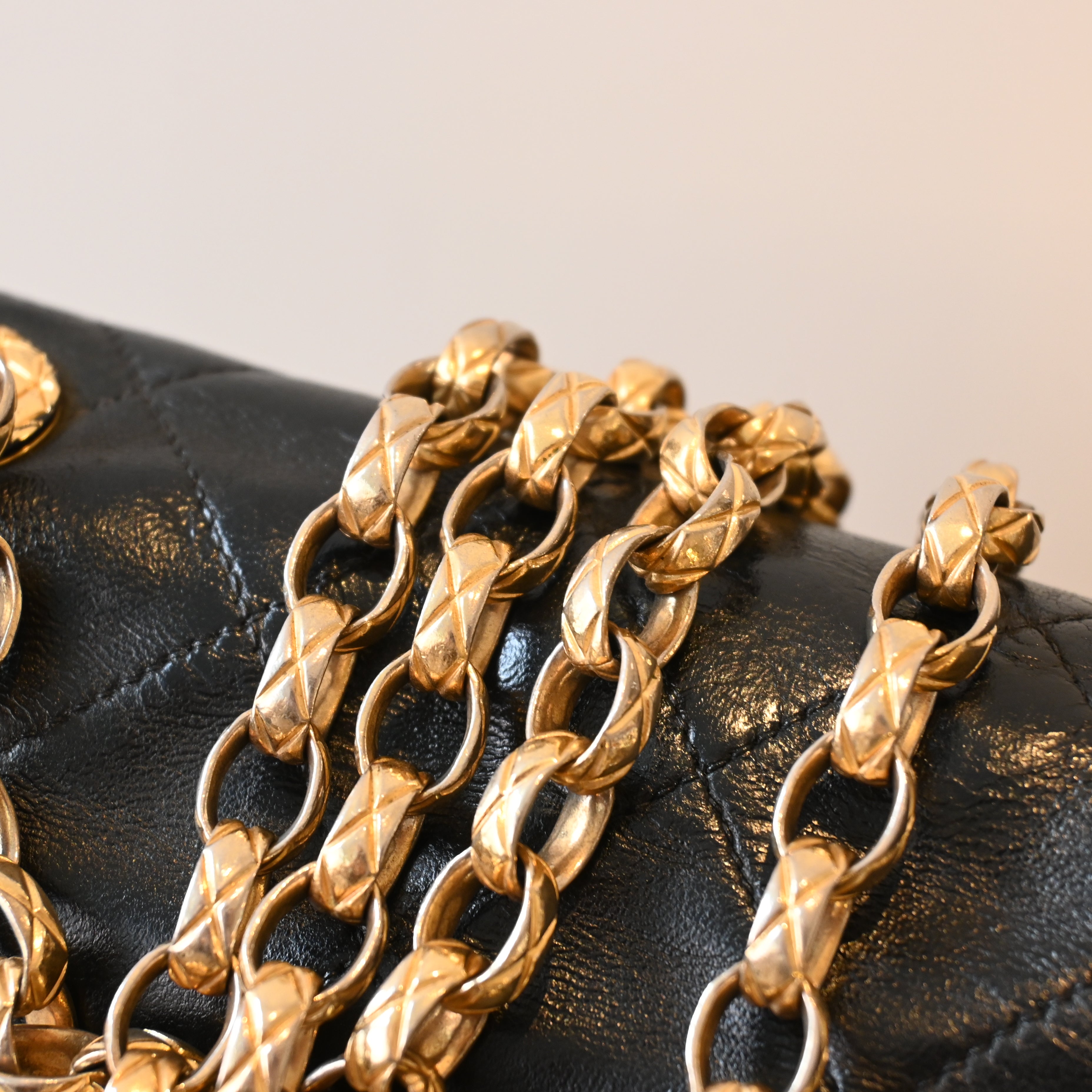 Chanel Quilted Bijoux Chain Lambskin Flap Bag - Leluxe Vintage Sdn. Bhd.