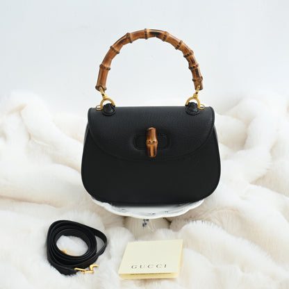 Gucci Bamboo Leather 2 Way Handbag