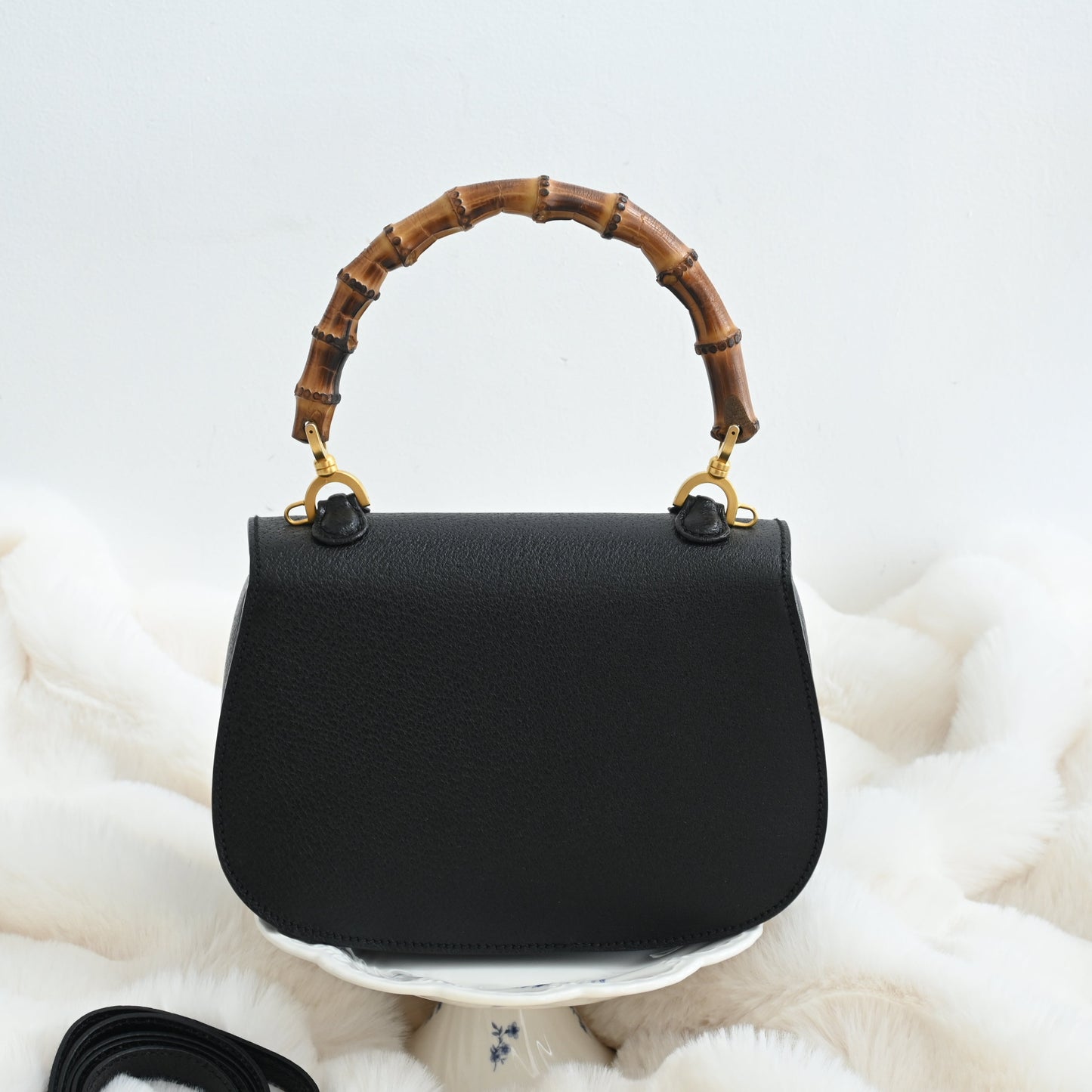 Gucci Bamboo Leather 2 Way Handbag