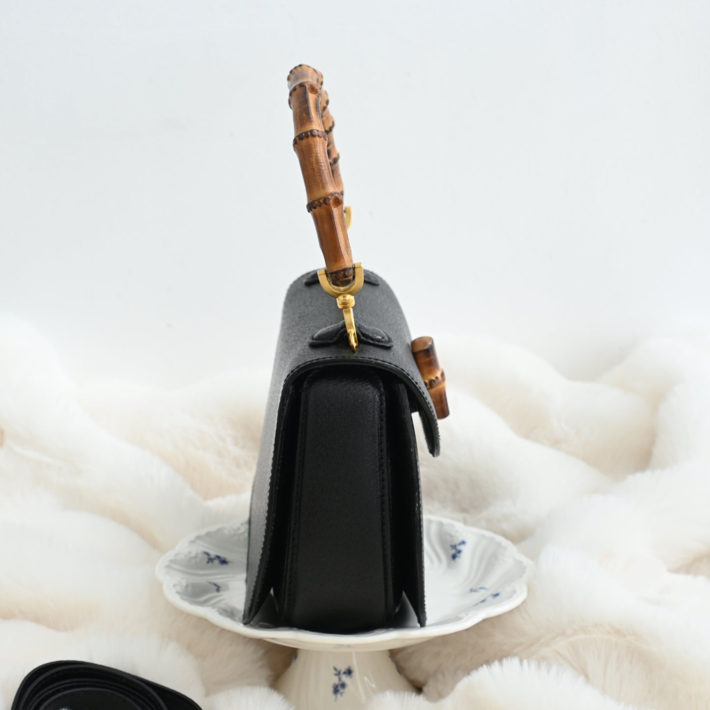 Gucci Bamboo Leather 2 Way Handbag