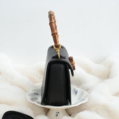 Gucci Bamboo Leather 2 Way Handbag