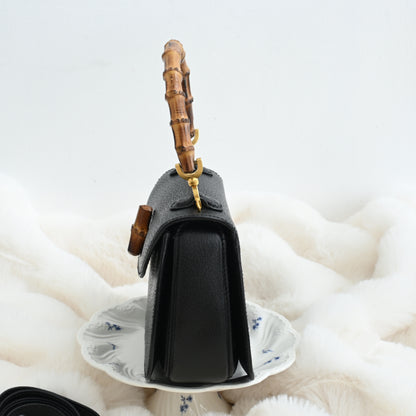 Gucci Bamboo Leather 2 Way Handbag