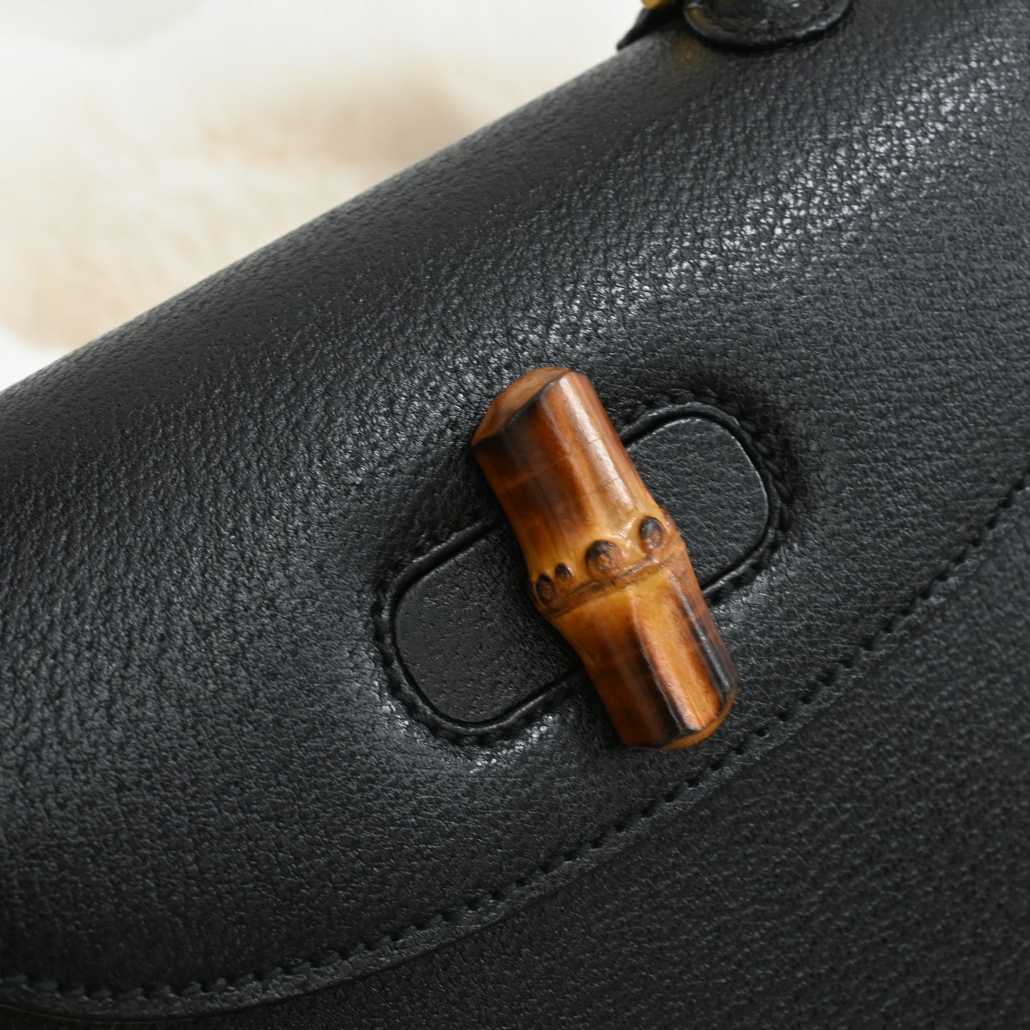 Gucci Bamboo Leather 2 Way Handbag