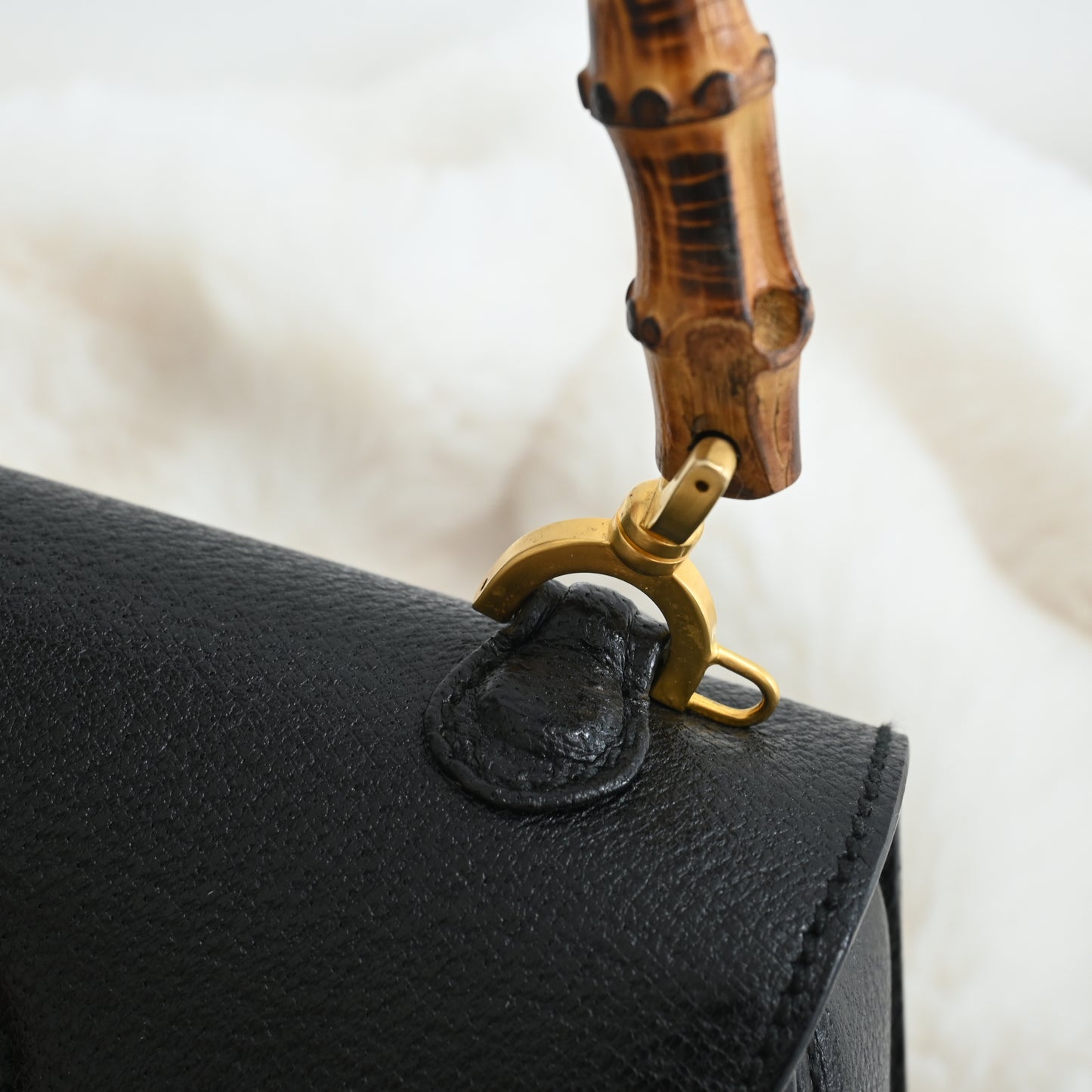 Gucci Bamboo Leather 2 Way Handbag