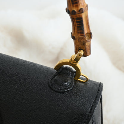 Gucci Bamboo Leather 2 Way Handbag