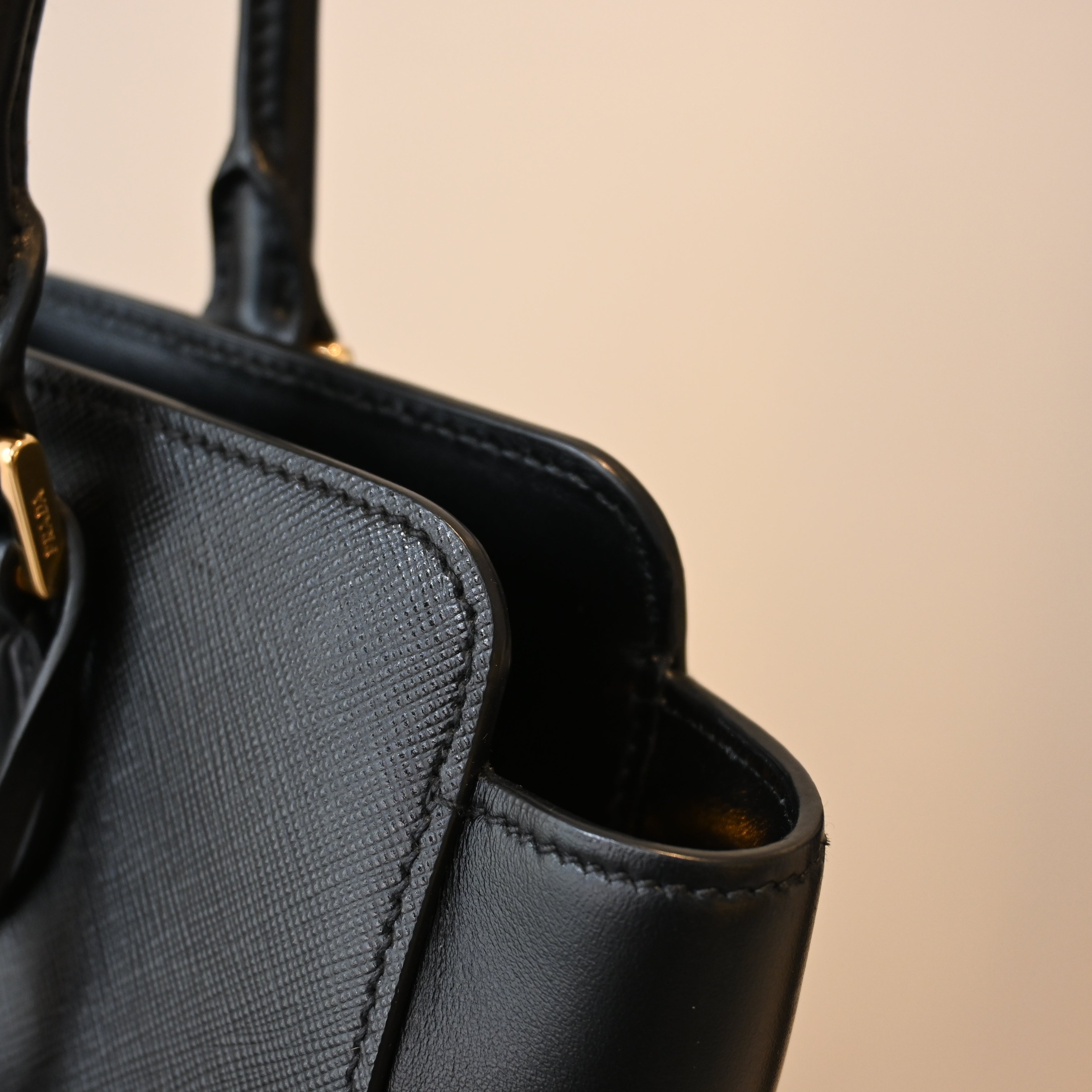 Prada Saffiano Cuir Small Double Bag - Leluxe Vintage Sdn. Bhd.