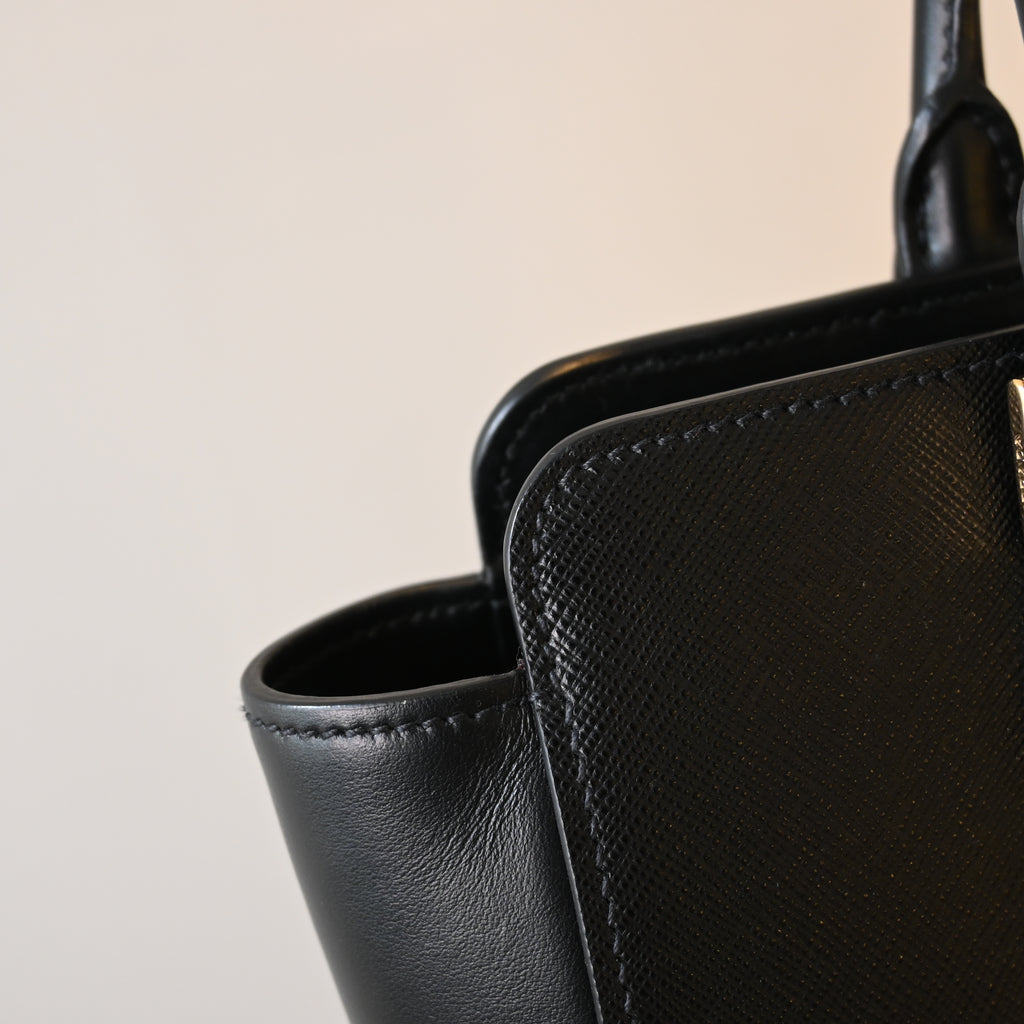 Prada Saffiano Cuir Small Double Bag - Leluxe Vintage Sdn. Bhd.