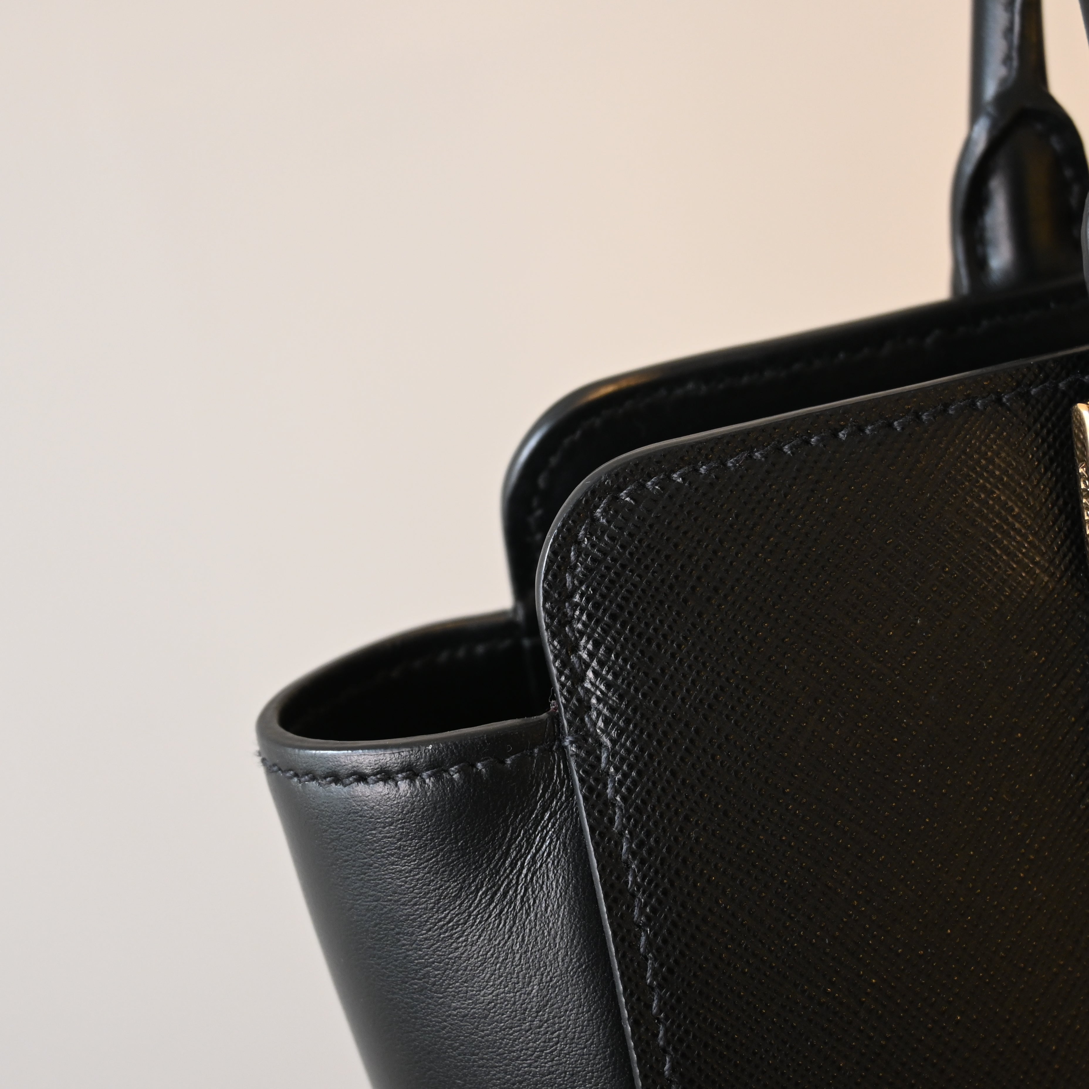 Prada Saffiano Cuir Small Double Bag - Leluxe Vintage Sdn. Bhd.