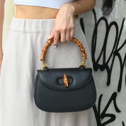 Gucci Bamboo Leather 2 Way Handbag