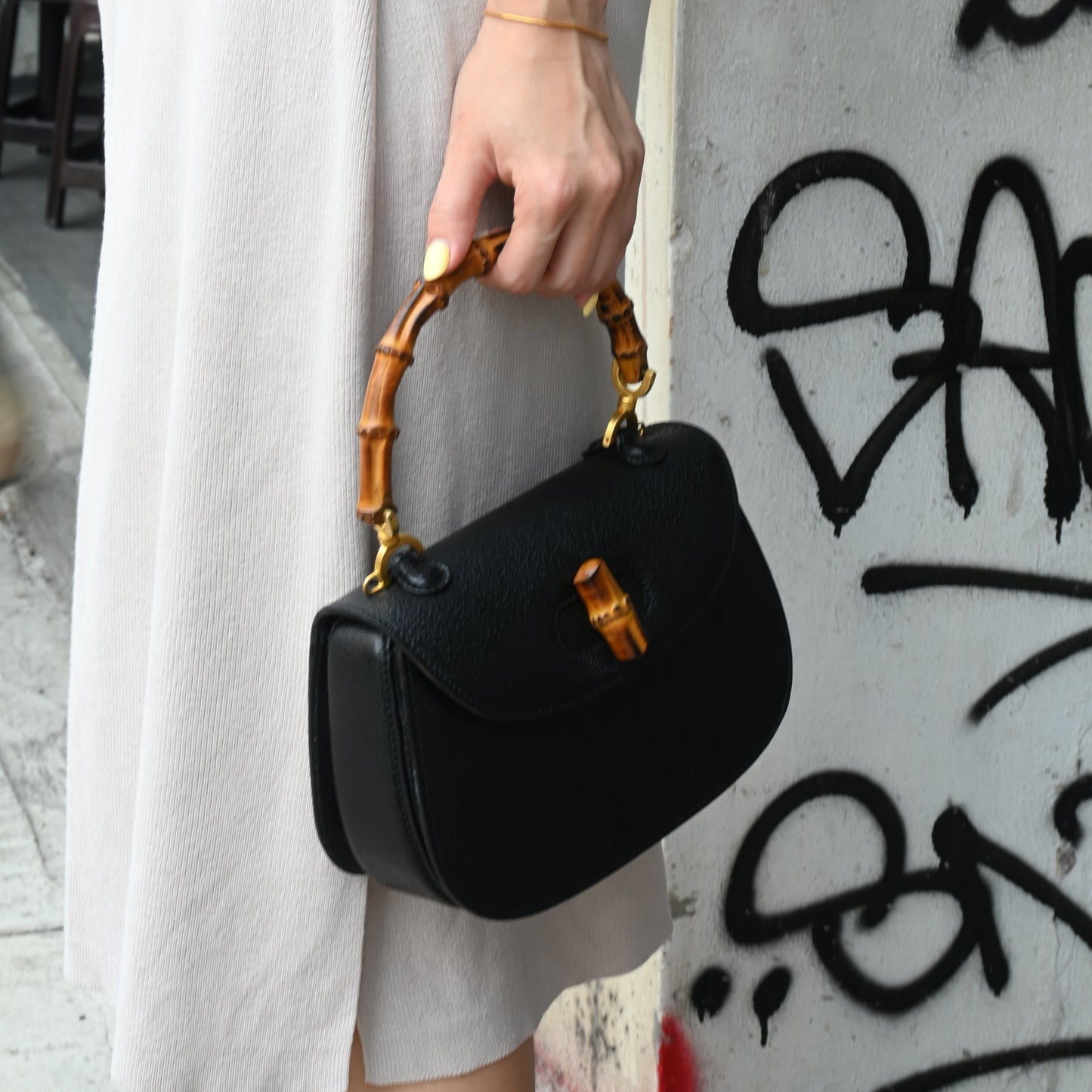 Gucci Bamboo Leather 2 Way Handbag