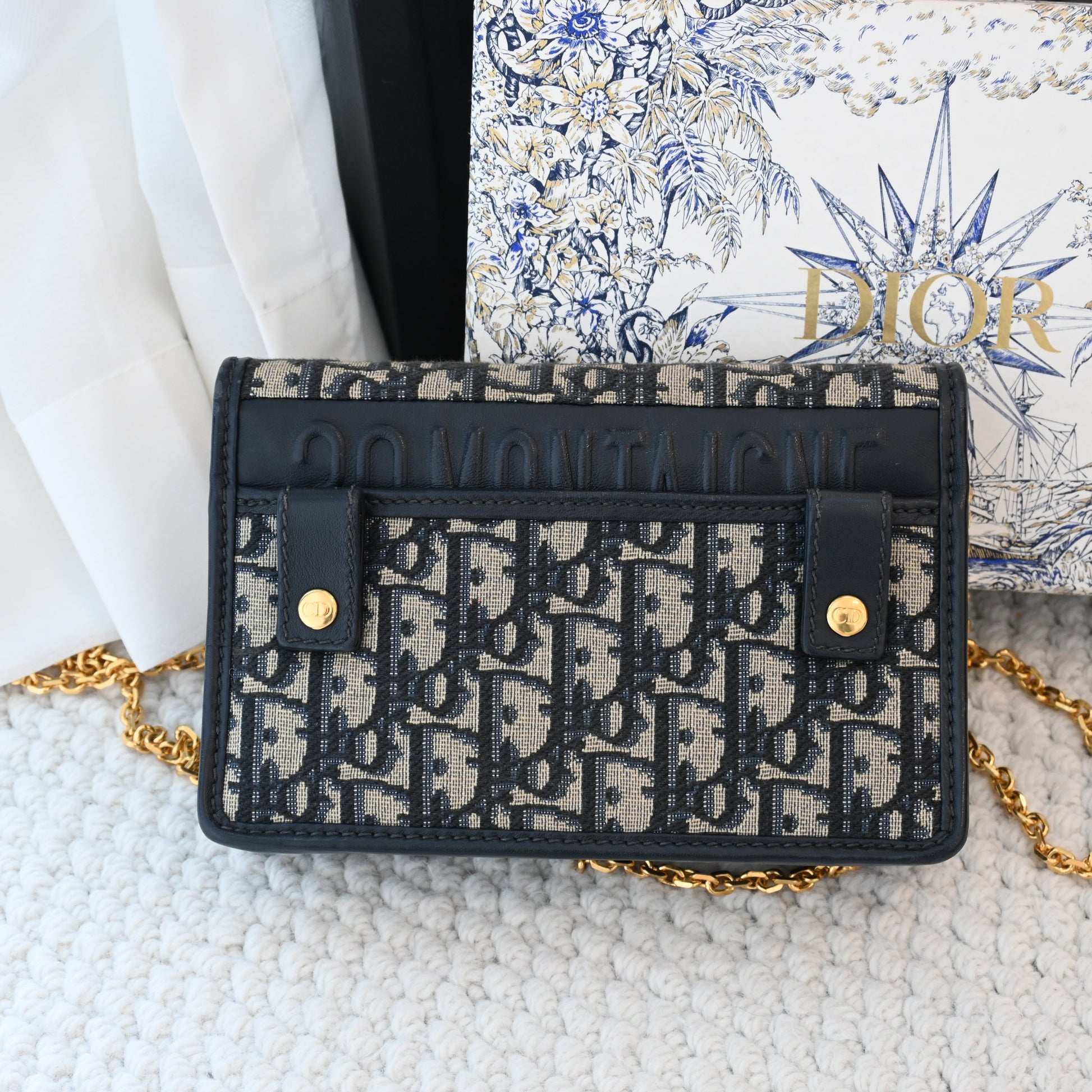 Dior Oblique 2-in-1 Montaigne Pouch Beltbag Chain - Leluxe Vintage Sdn. Bhd.