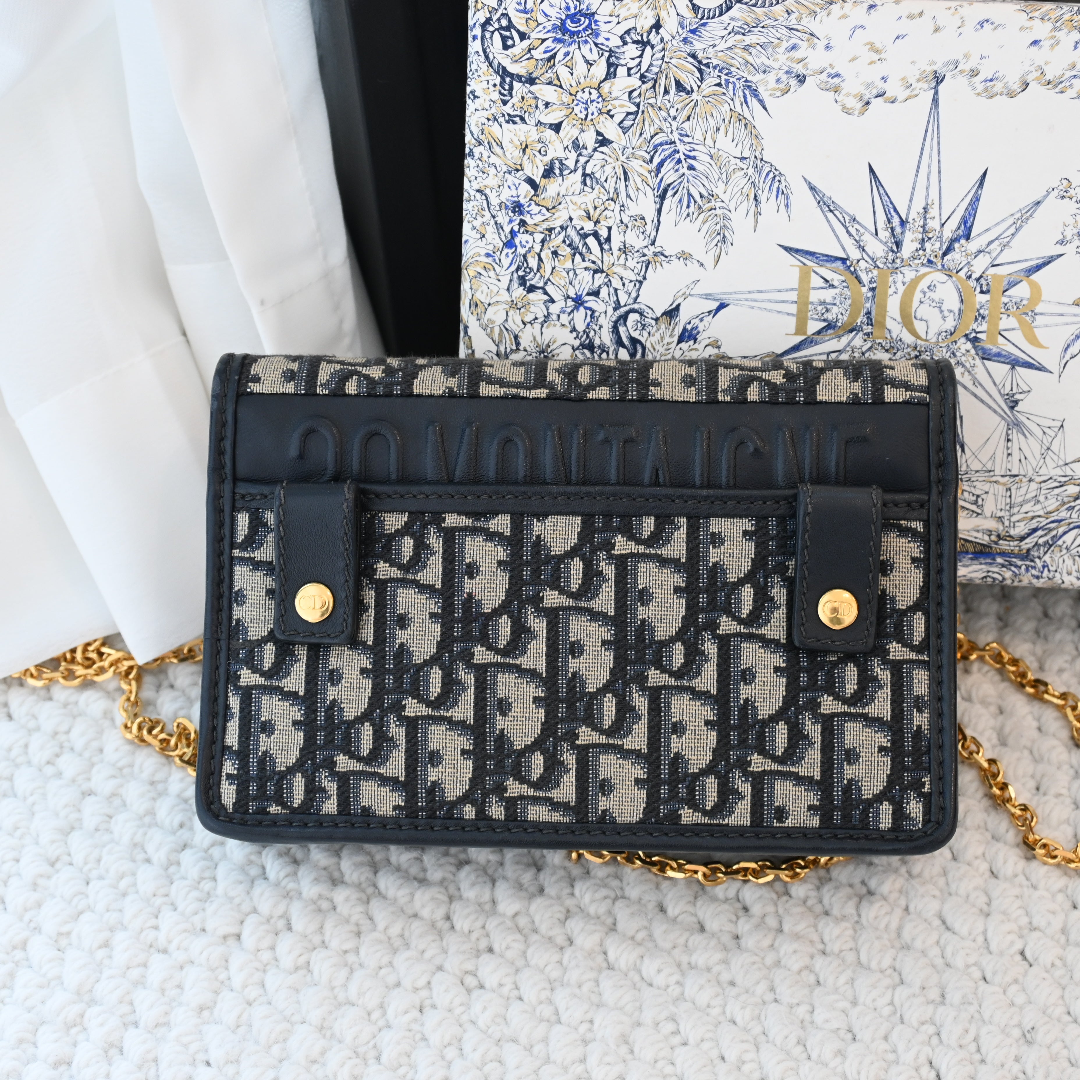 Dior Oblique 2-in-1 Montaigne Pouch Beltbag Chain - Leluxe Vintage Sdn. Bhd.