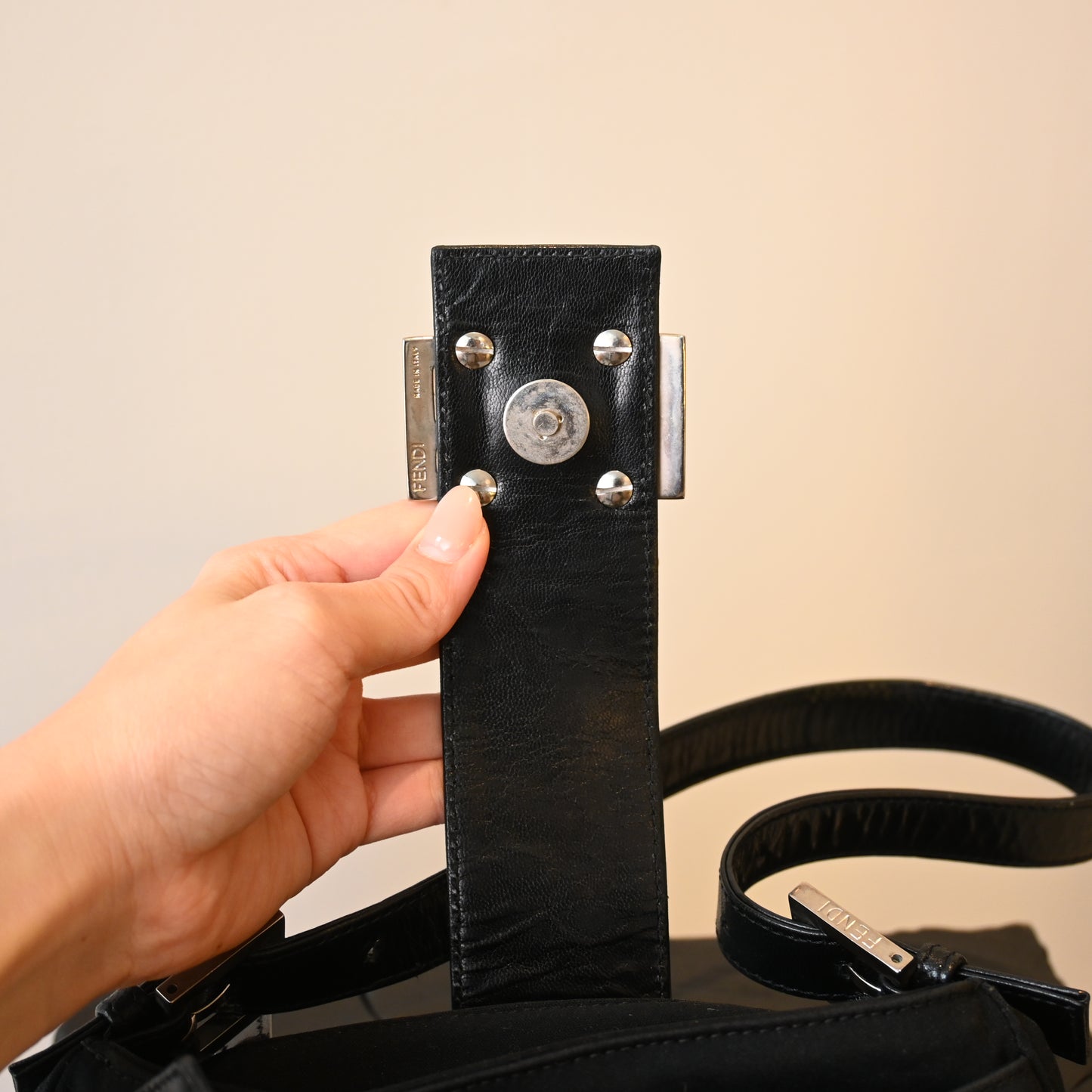 Fendi Mini Baguette Jersey Bag