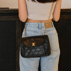 Chanel Quilted Bijoux Chain Lambskin Flap Bag - Leluxe Vintage Sdn. Bhd.