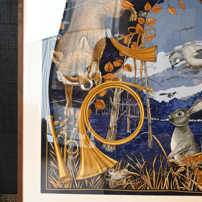 Hermès Carré 90 CHASSE au BOIS Forest hunting Scarf